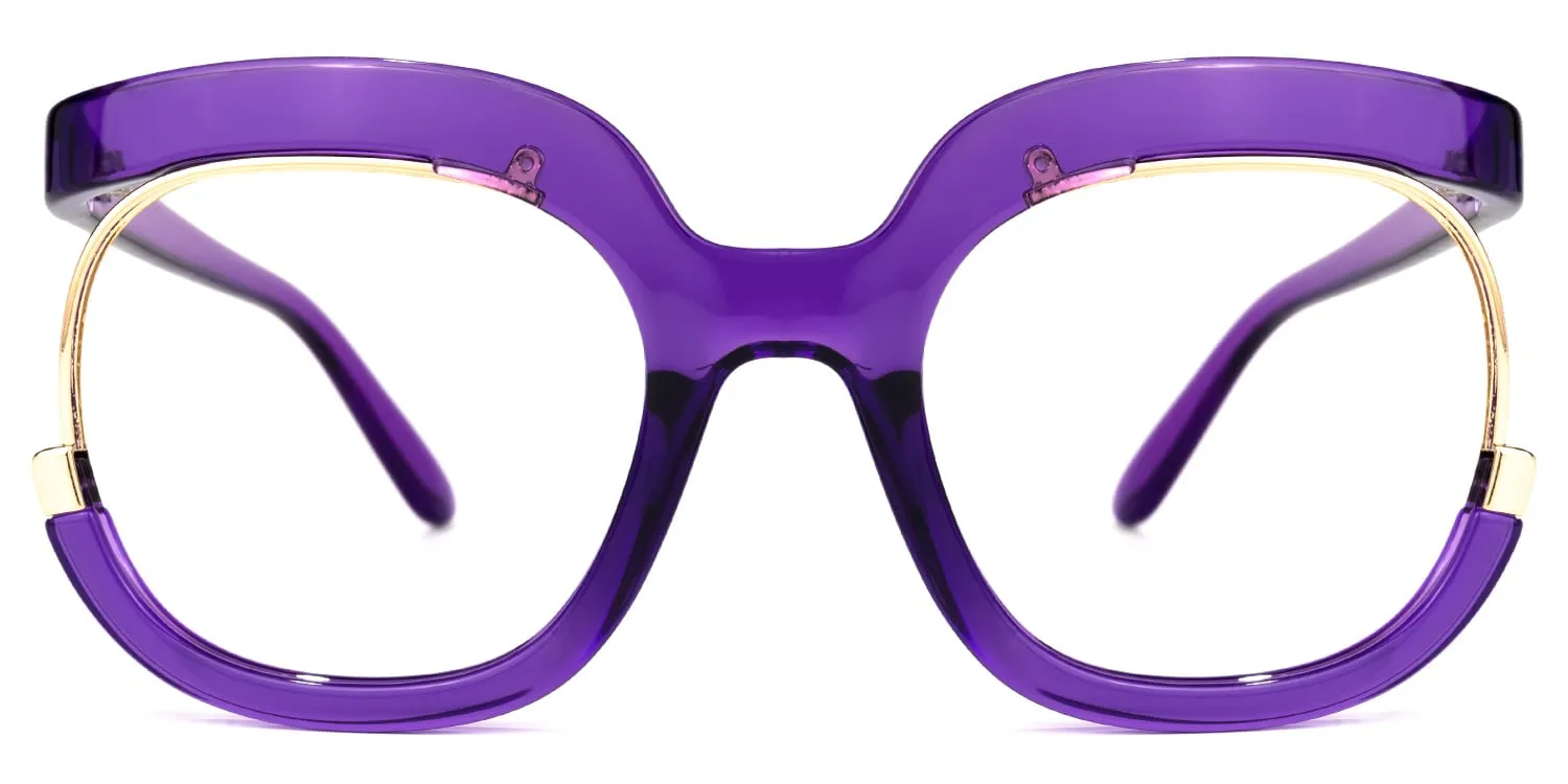 Fredia Avant-Garde Purple Frame Eyeglasses sold by Vooglam