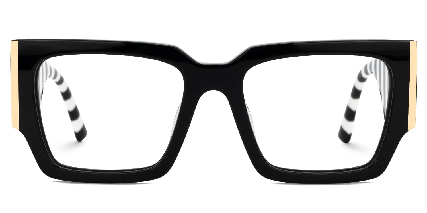 Fantasia - Rectangle Black Eyeglasses sold by Vooglam product image thumbnail 2