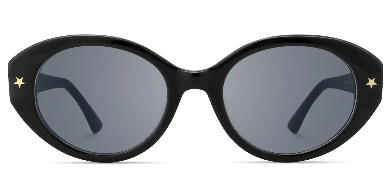 Starlust - Oval Black Sunglasses sold by Vooglam