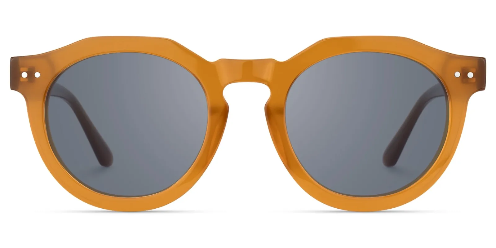 Aubrey - Geometric Brown Sunglasses sold by Vooglam