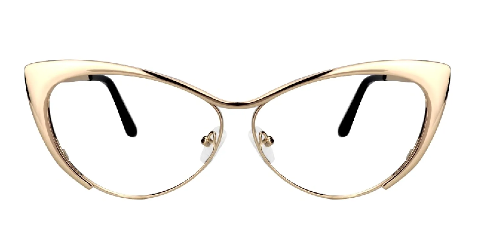 Annabelle - Elegant Gold Cat Eye Vintage Glasses sold by Vooglam