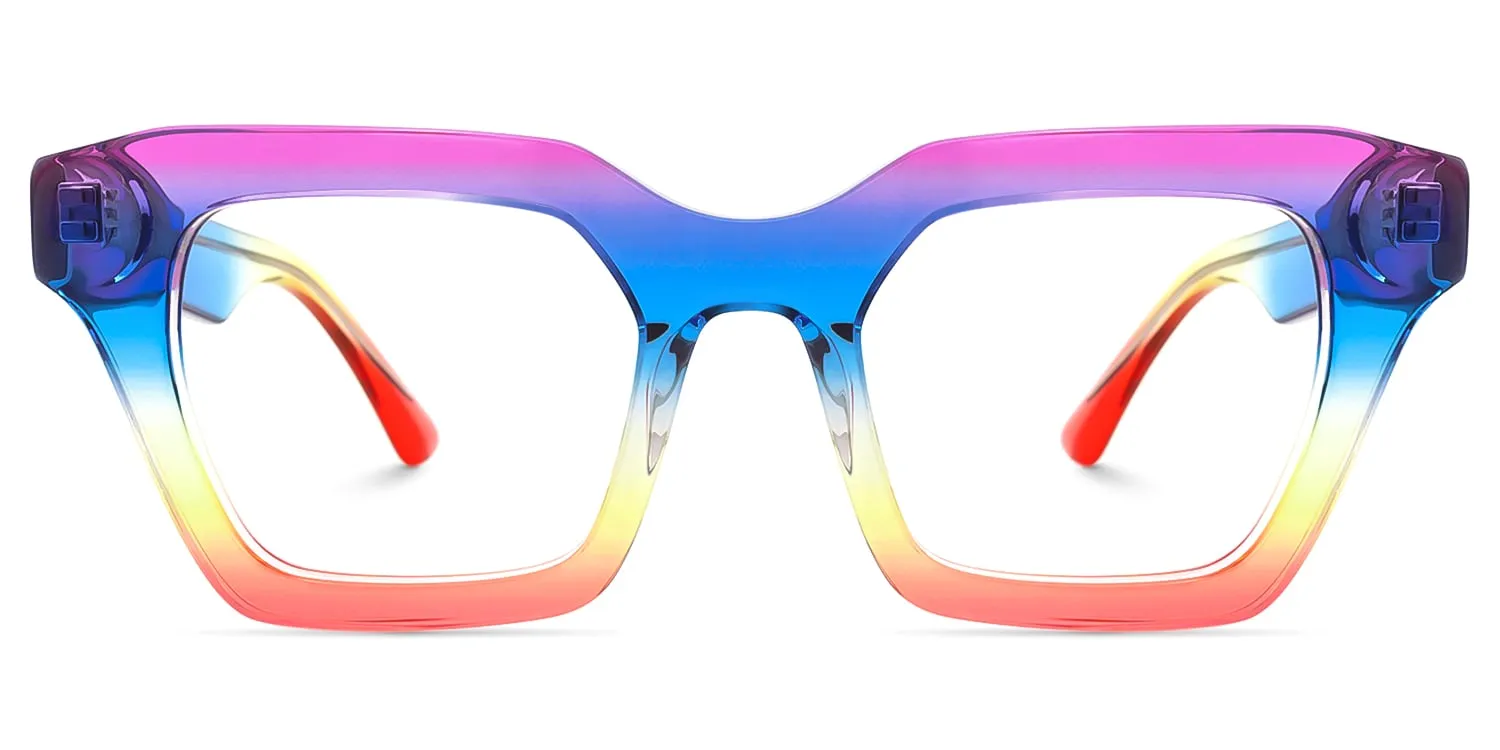 Haldis - Square Multicolor Eyeglasses sold by Vooglam