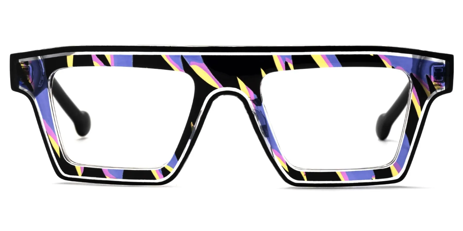 Treva - Vibrant Flame Rectangle Multicolor Glasses sold by Vooglam