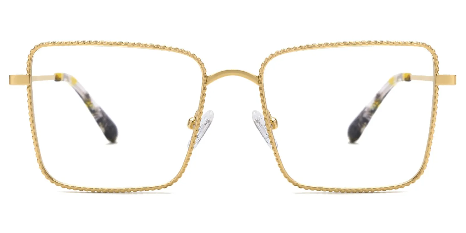 Gadiel - Square Gold Eyeglasses sold by Vooglam