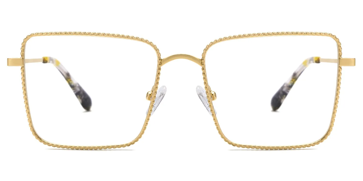 Gadiel - Square Gold Eyeglasses sold by Vooglam product image thumbnail 2