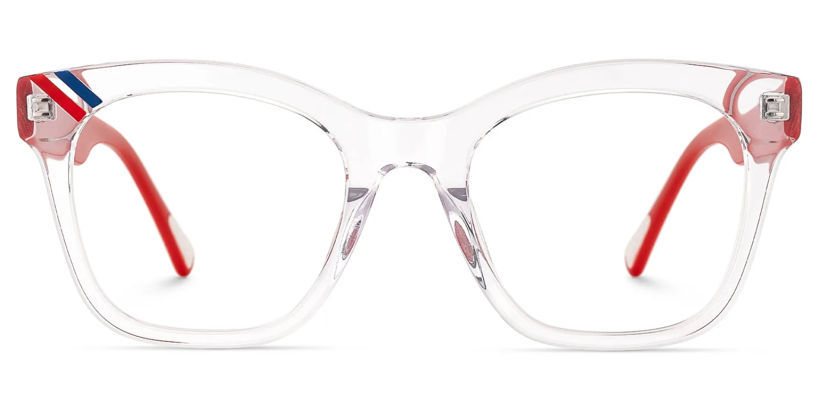 Vera - Square Crystal Eyeglasses sold by Vooglam