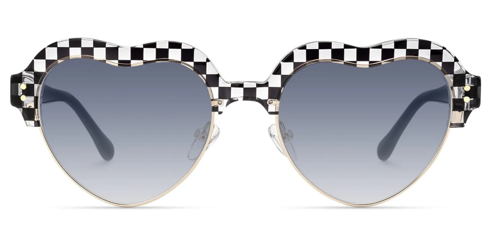 Hannah - Heart Pattern Sunglasses sold by Vooglam