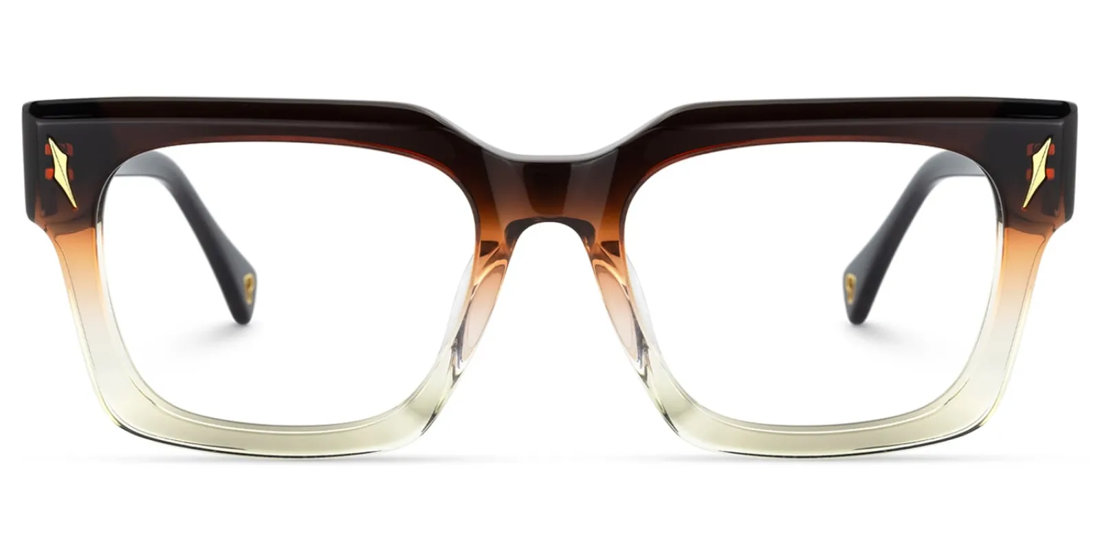 Mahola - Rectangle Brown Eyeglasses sold by Vooglam