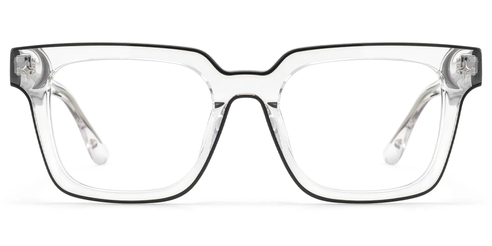 Fractal - Square Transparent Eyeglasses sold by Vooglam
