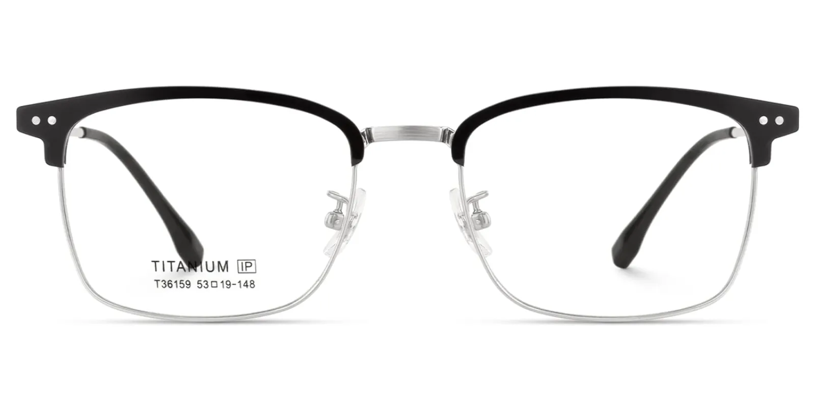 Dial - Browline Black Eyeglasses sold by Vooglam