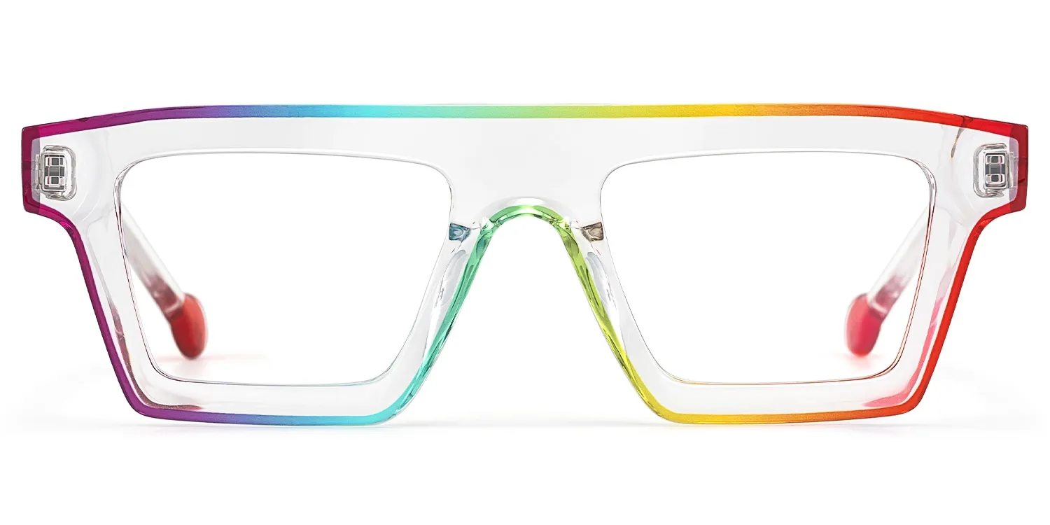 Treva - Crystal Vibrant Flame Rectangular Glasses sold by Vooglam product image thumbnail 2