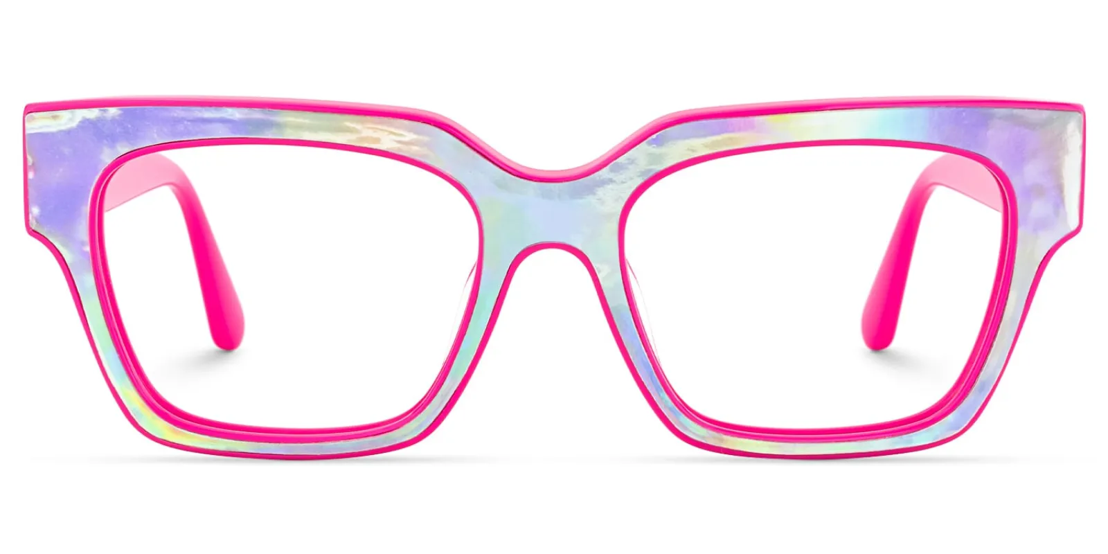 Qacha - Square Pink Eyeglasses sold by Vooglam