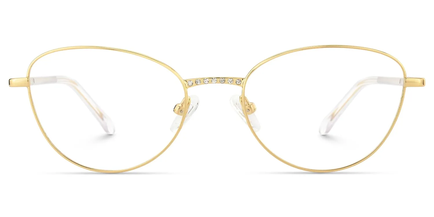Starlette - Cat Eye Gold Eyeglasses sold by Vooglam product image thumbnail 2