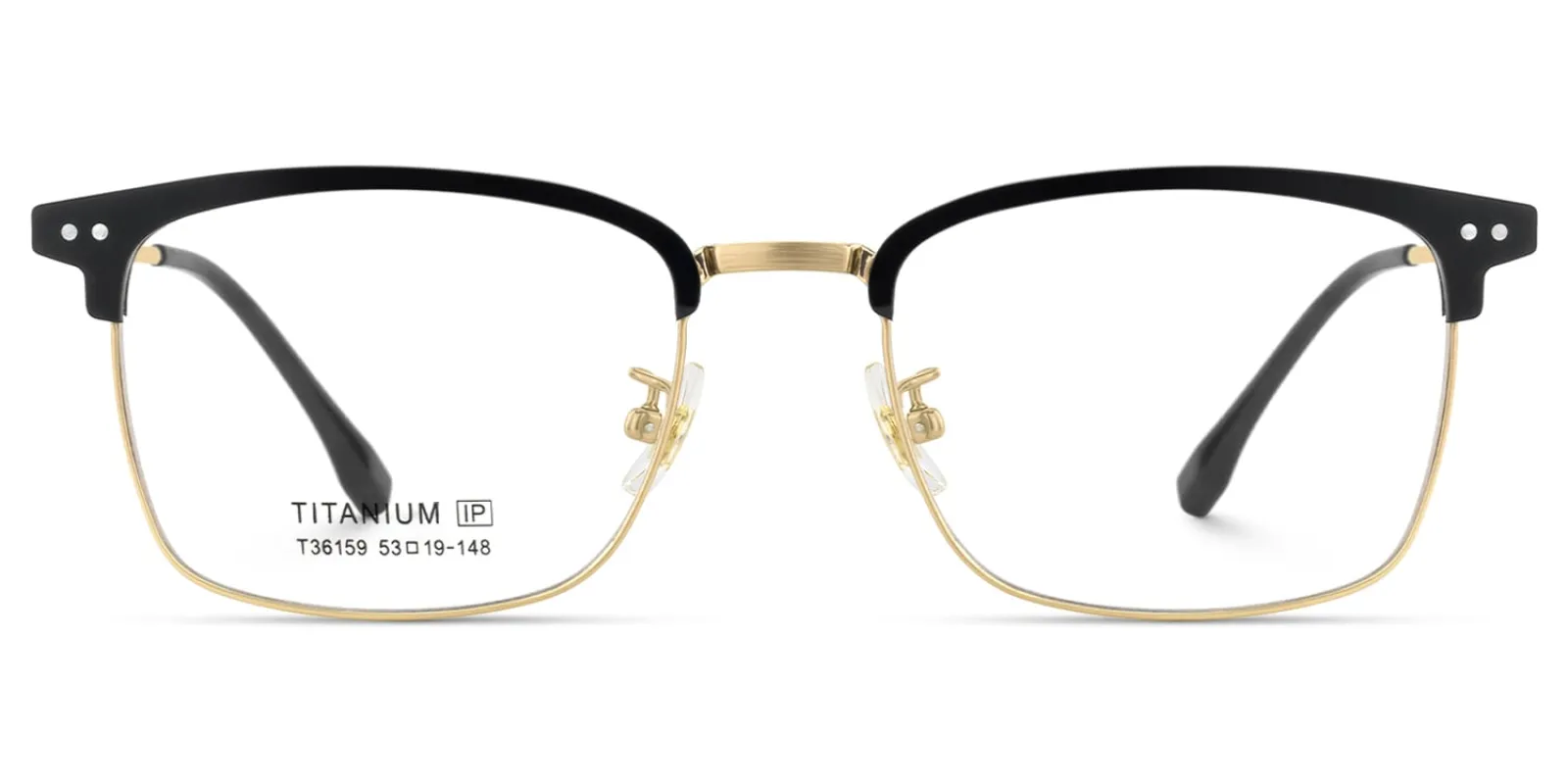 Dial - Browline Gold Eyeglasses sold by Vooglam
