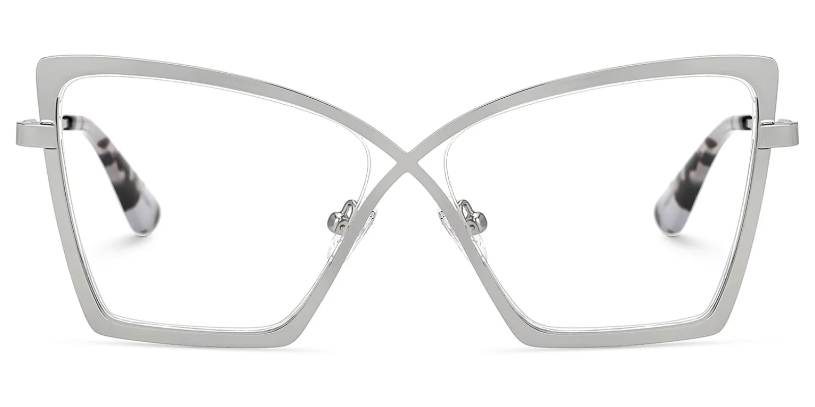 Felicja - Butterfly Silver Eyeglasses sold by Vooglam
