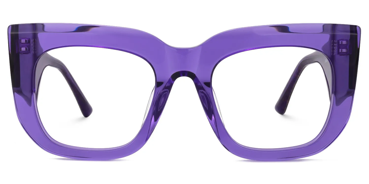 Hakulani - Square Purple Eyeglasses sold by Vooglam