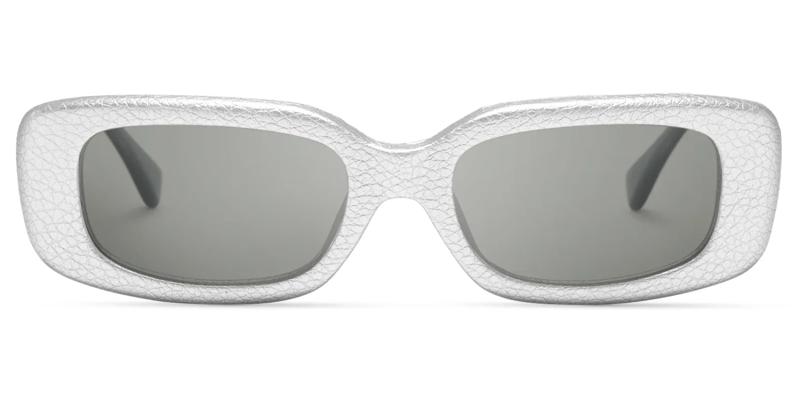 HideShades - Rectangle Silver Sunglasses sold by Vooglam