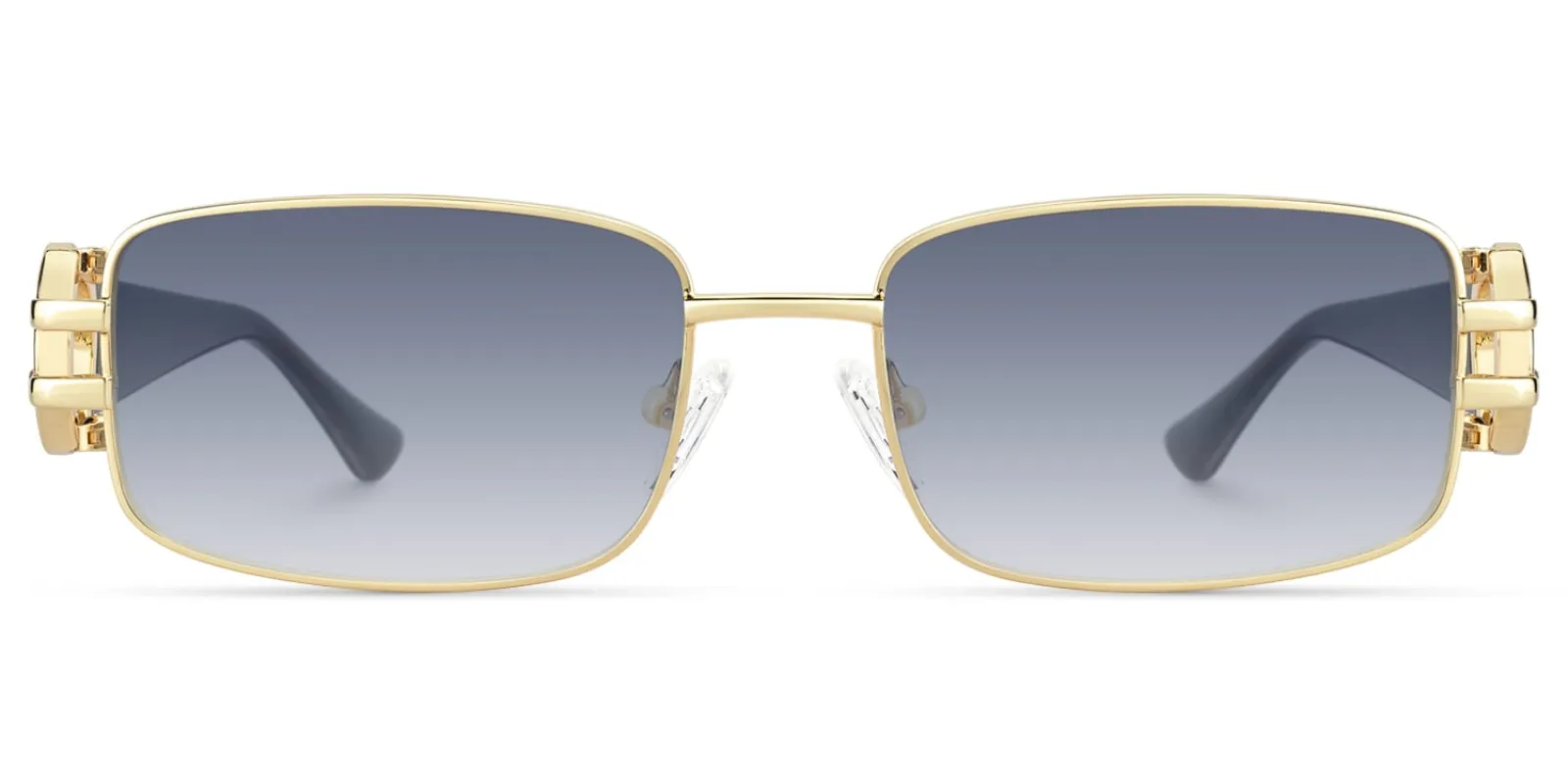 Aurae - Rectangle Gold Sunglasses sold by Vooglam