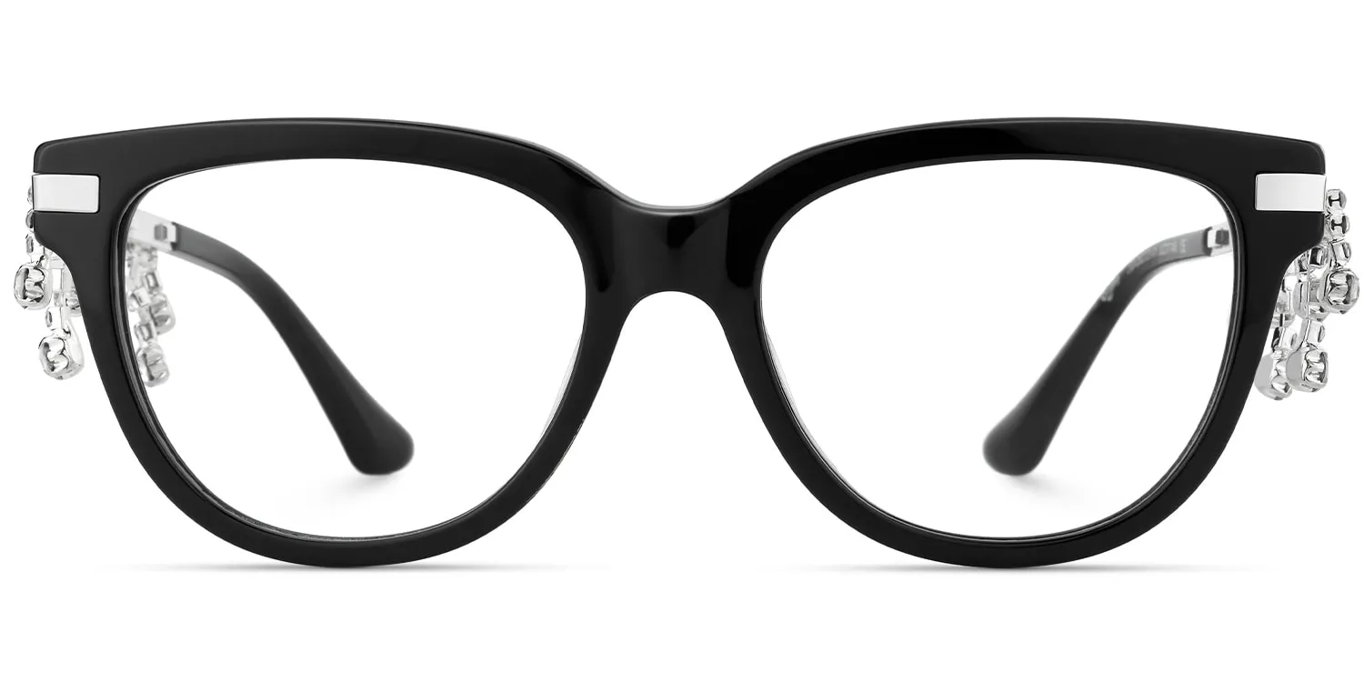 Reverie - Cat Eye Black Eyeglasses sold by Vooglam product image thumbnail 2