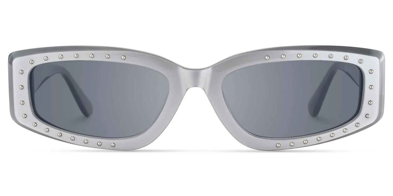 Quentin - Rectangle Silver Sunglasses sold by Vooglam