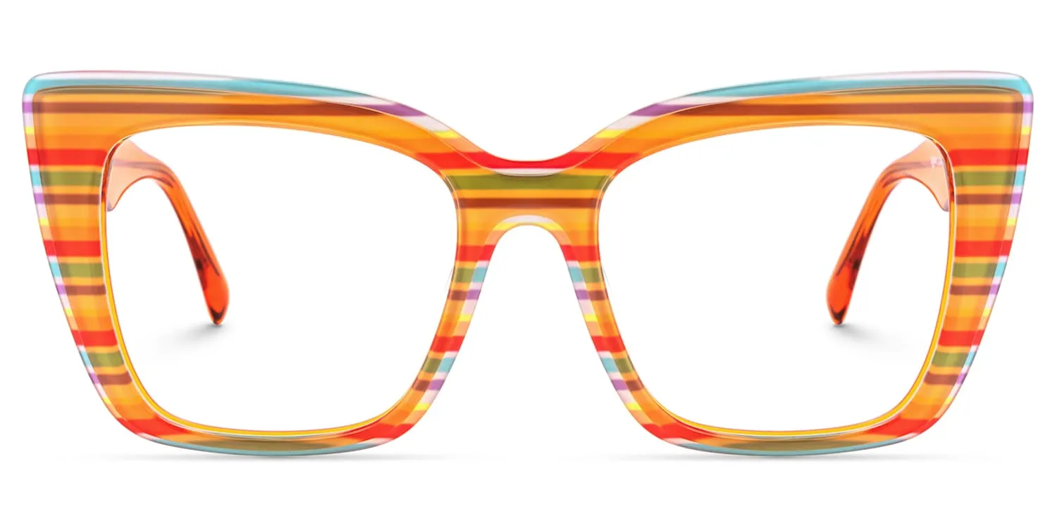 Kaipo - Square Multicolor Eyeglasses sold by Vooglam