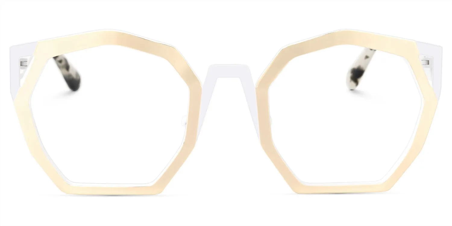 Ellard - Geometric Gold Eyeglasses sold by Vooglam