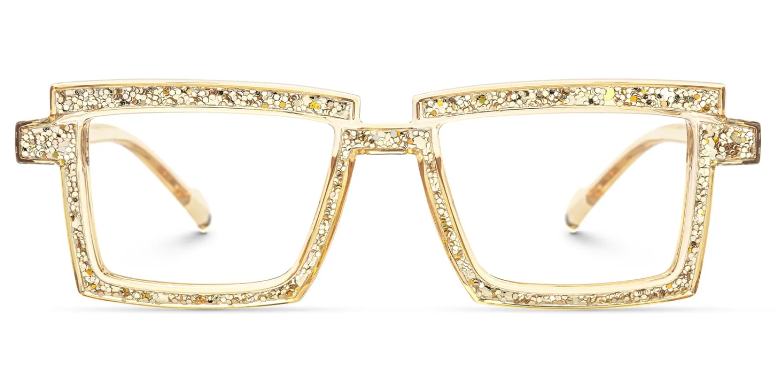 Pandeia - Rectangle Champagne Eyeglasses sold by Vooglam