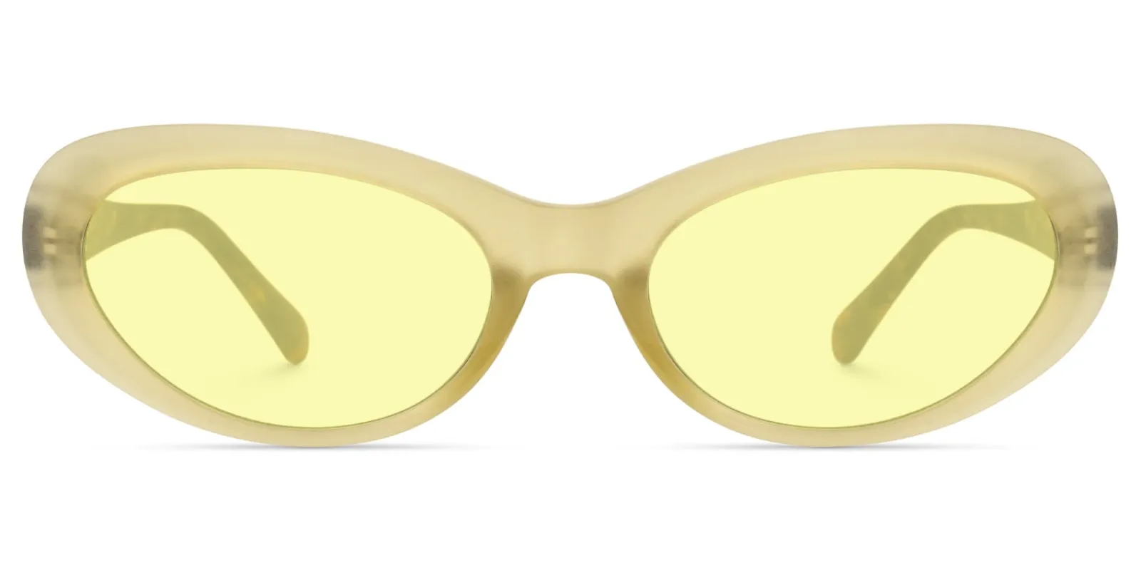 Phantom - Oval Yellow Sunglasses sold by Vooglam