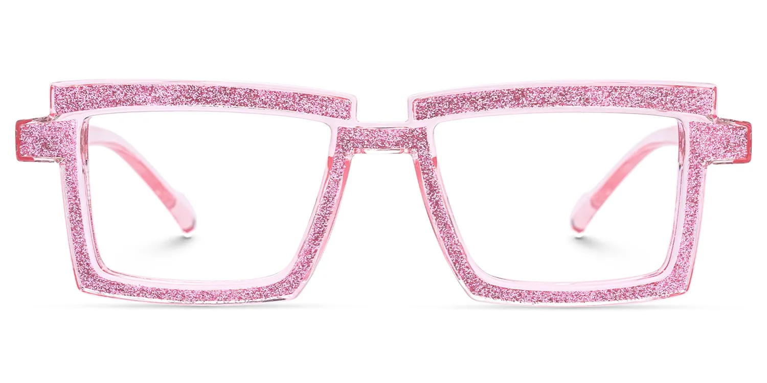 Pandeia - Rectangle Pink Eyeglasses sold by Vooglam