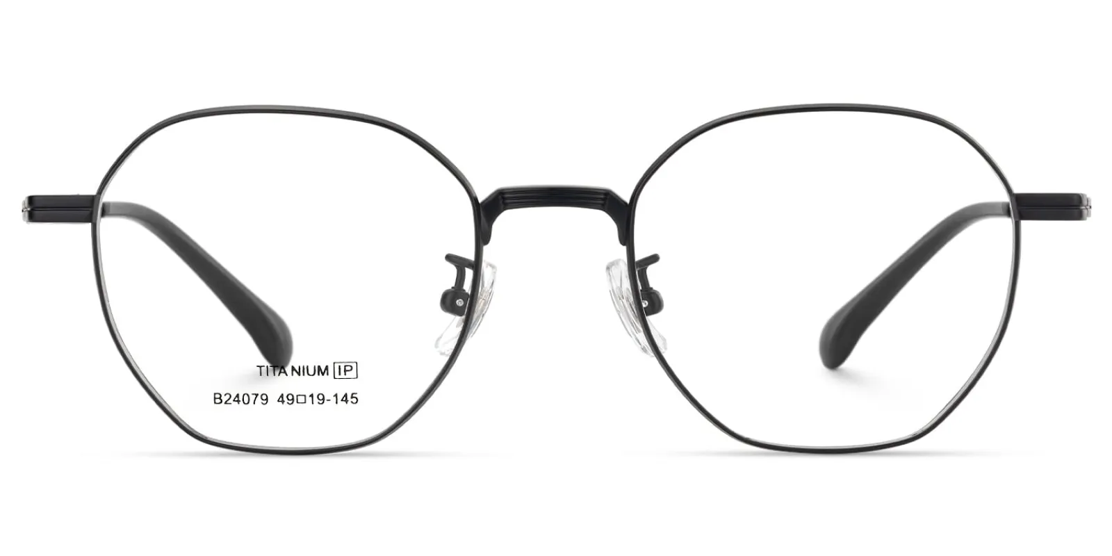 Grain - Geometric Black Eyeglasses sold by Vooglam