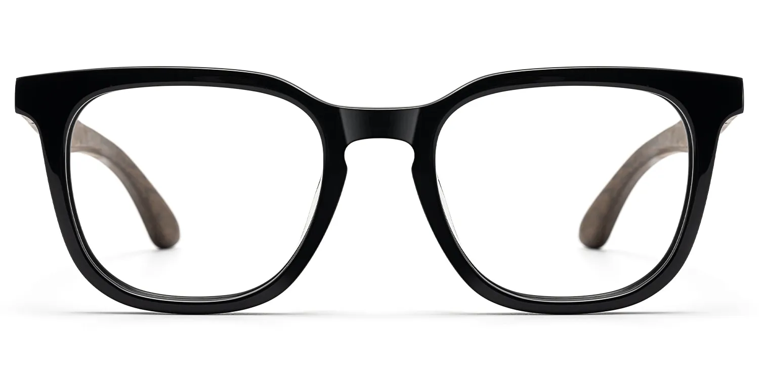 Lote - Square Black Eyeglasses sold by Vooglam