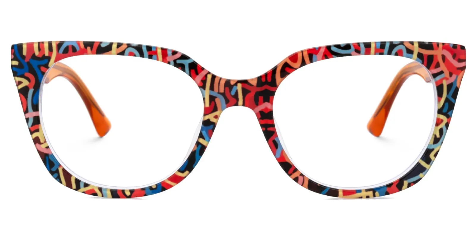 Stephanie - Cat Eye Pattern Eyeglasses sold by Vooglam