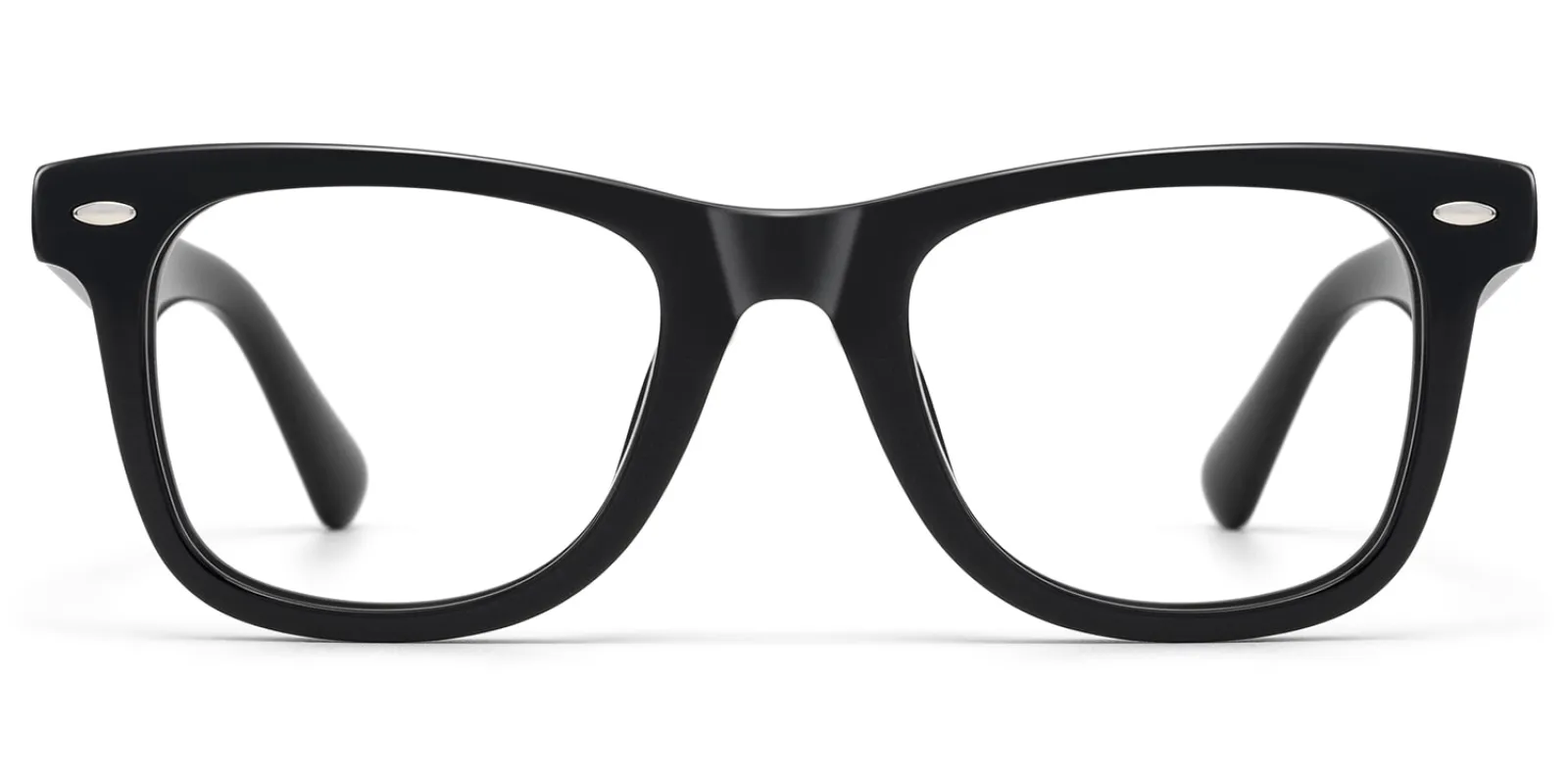 Nadia - Rectangle Black Eyeglasses sold by Vooglam