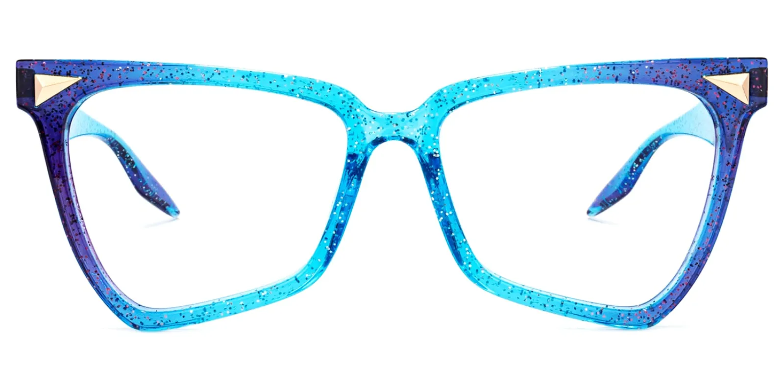Mermaid – Glitter Blue Glam Glasses with Bold Style sold by Vooglam