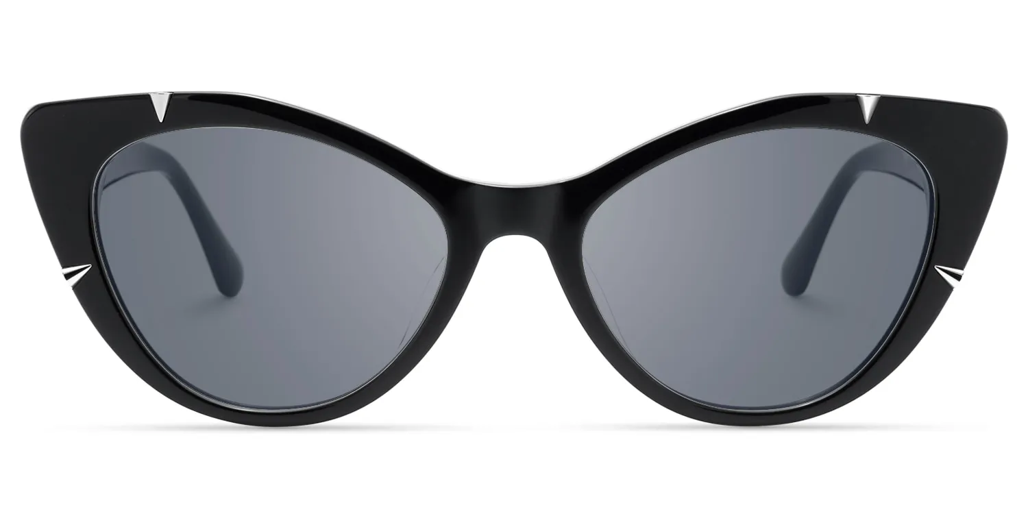 Slay - Cat Eye Black Sunglasses sold by Vooglam