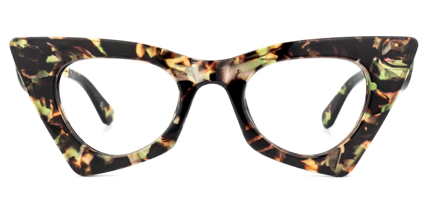 Tiny - Cat Eye Floral Avant-Garde Women Glasses sold by Vooglam
