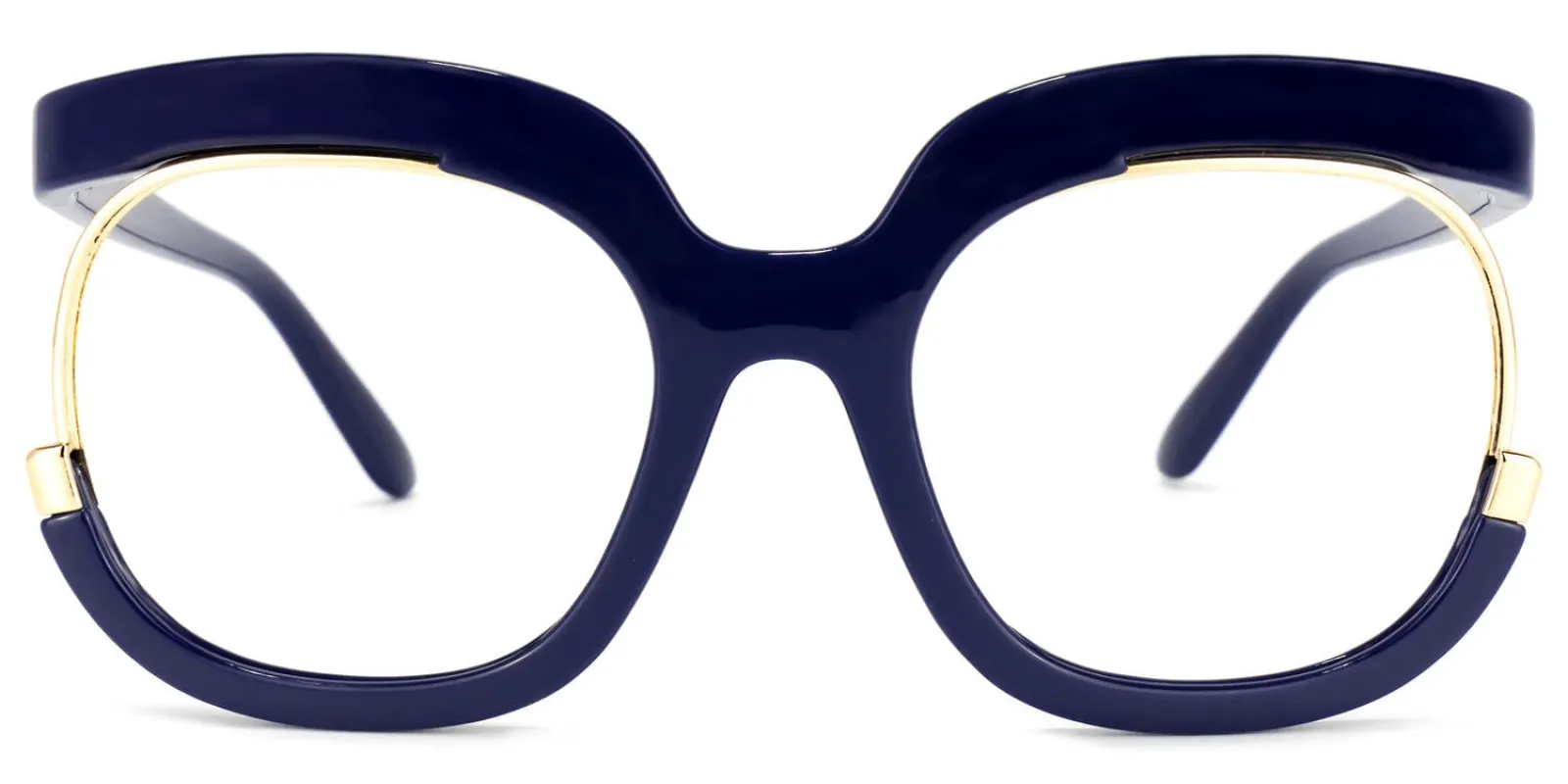 Fredia - Dark Blue Avant-Garde Frame Glasses sold by Vooglam