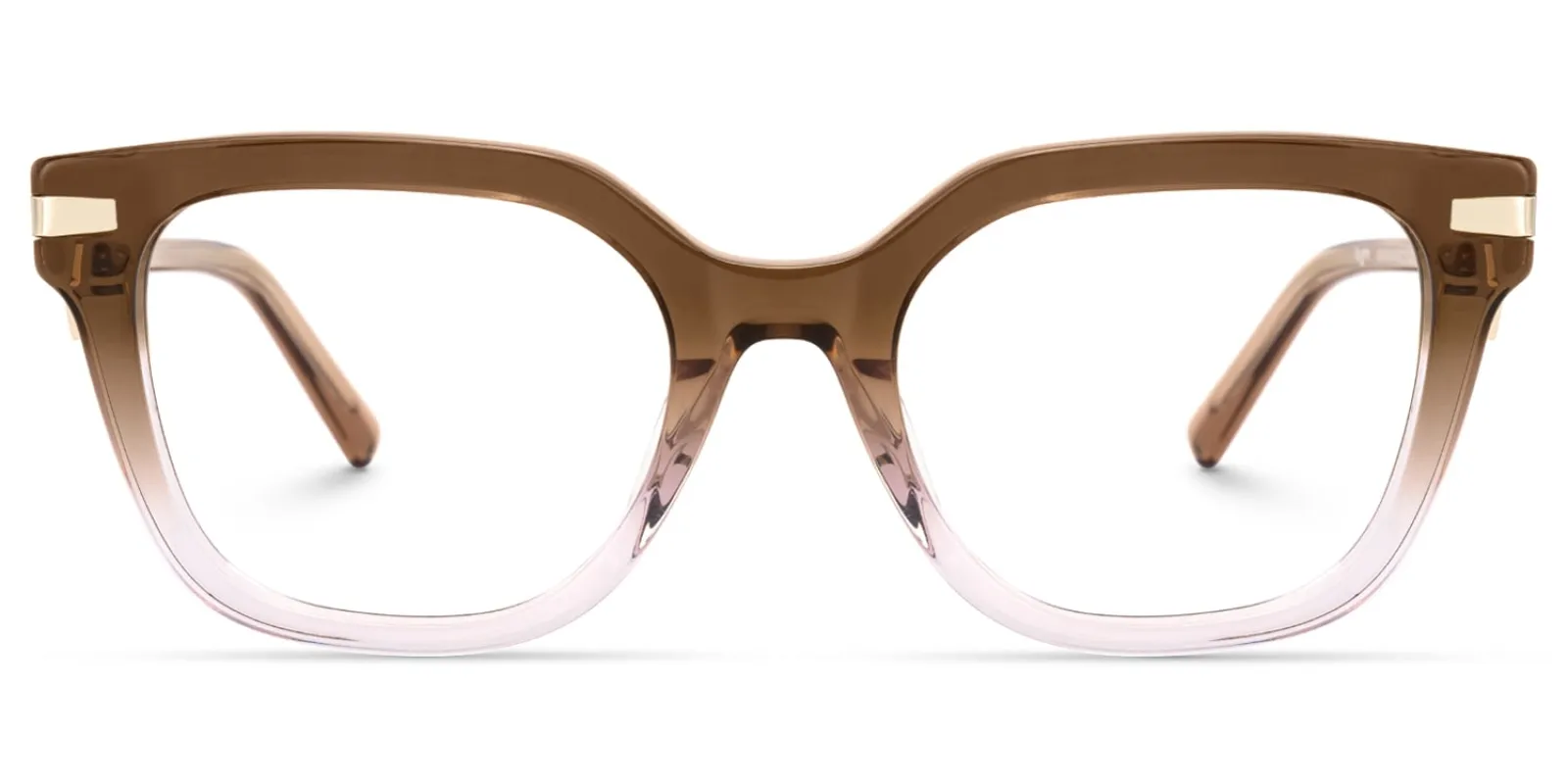 Natala - Rectangle Brown Eyeglasses sold by Vooglam
