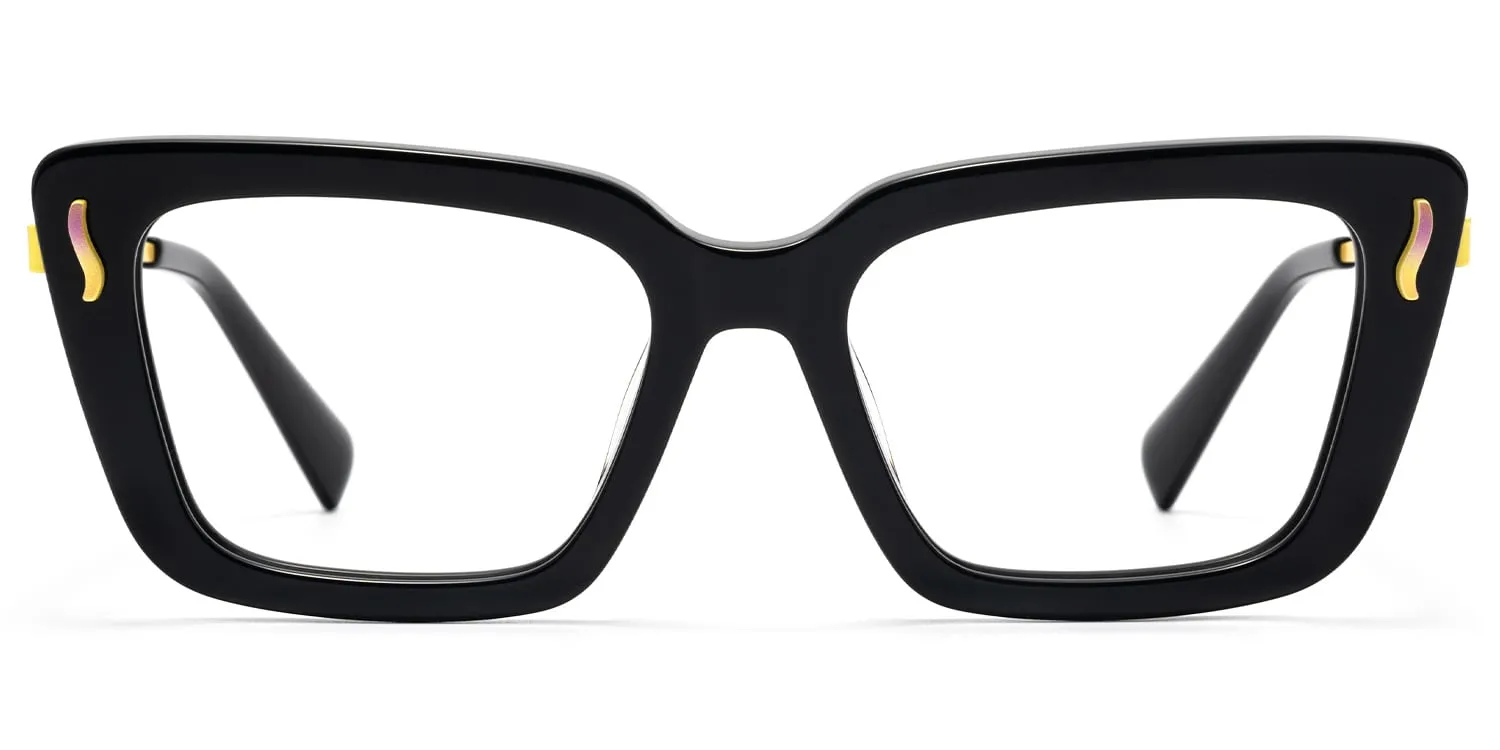 Nebula - Rectangle Black Eyeglasses sold by Vooglam product image thumbnail 2