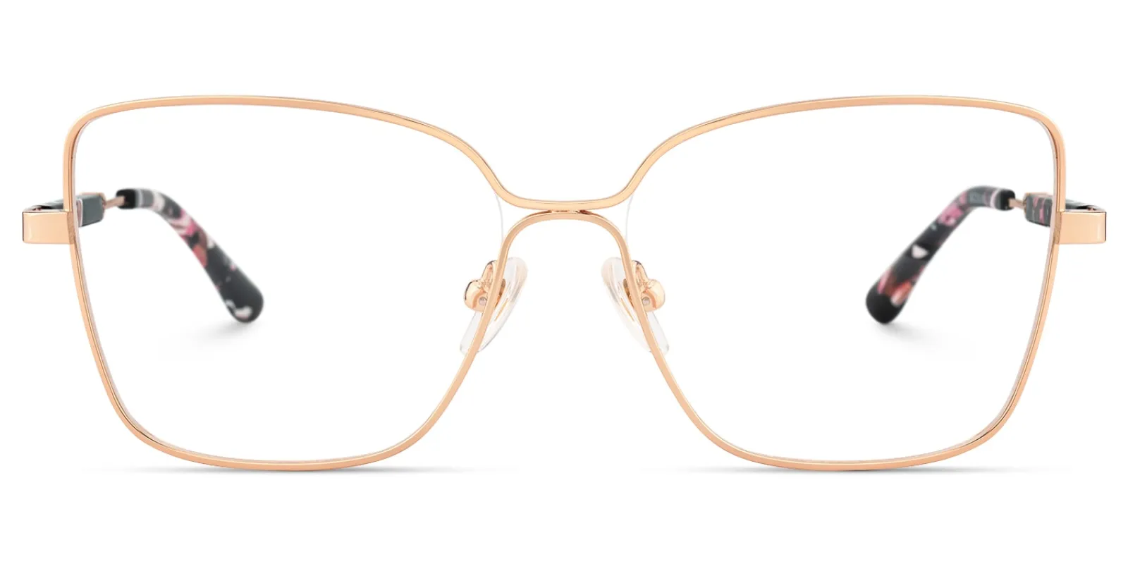 Briar - Square Rose Gold Eyeglasses sold by Vooglam