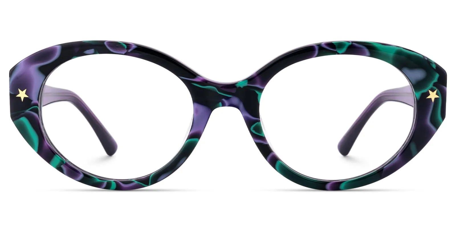 Starlust - Oval Two-tone Eyeglasses sold by Vooglam