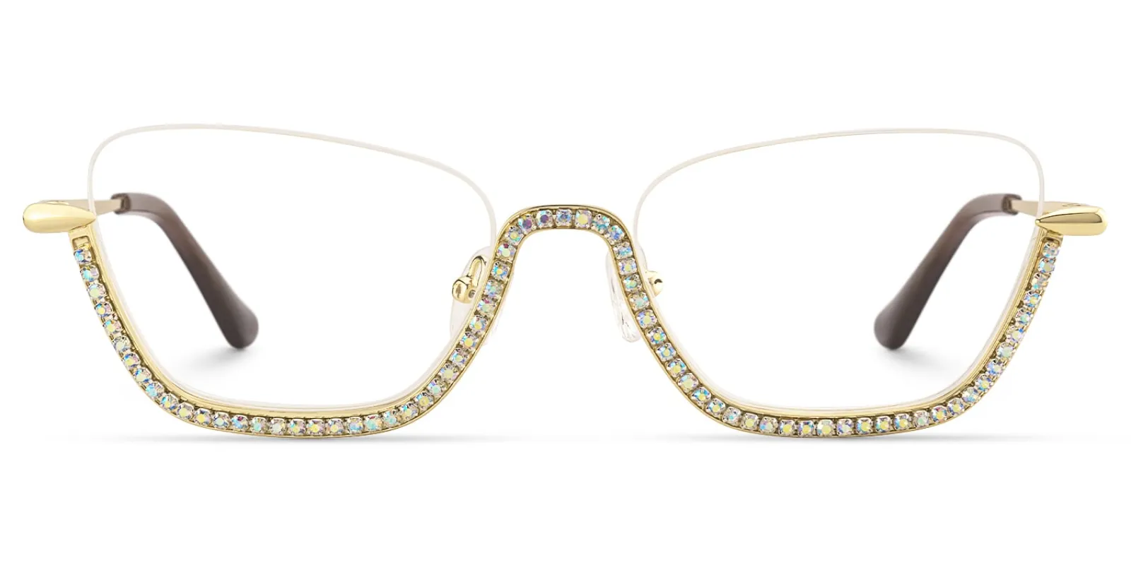 Viva - Cat Eye Gold Eyeglasses sold by Vooglam