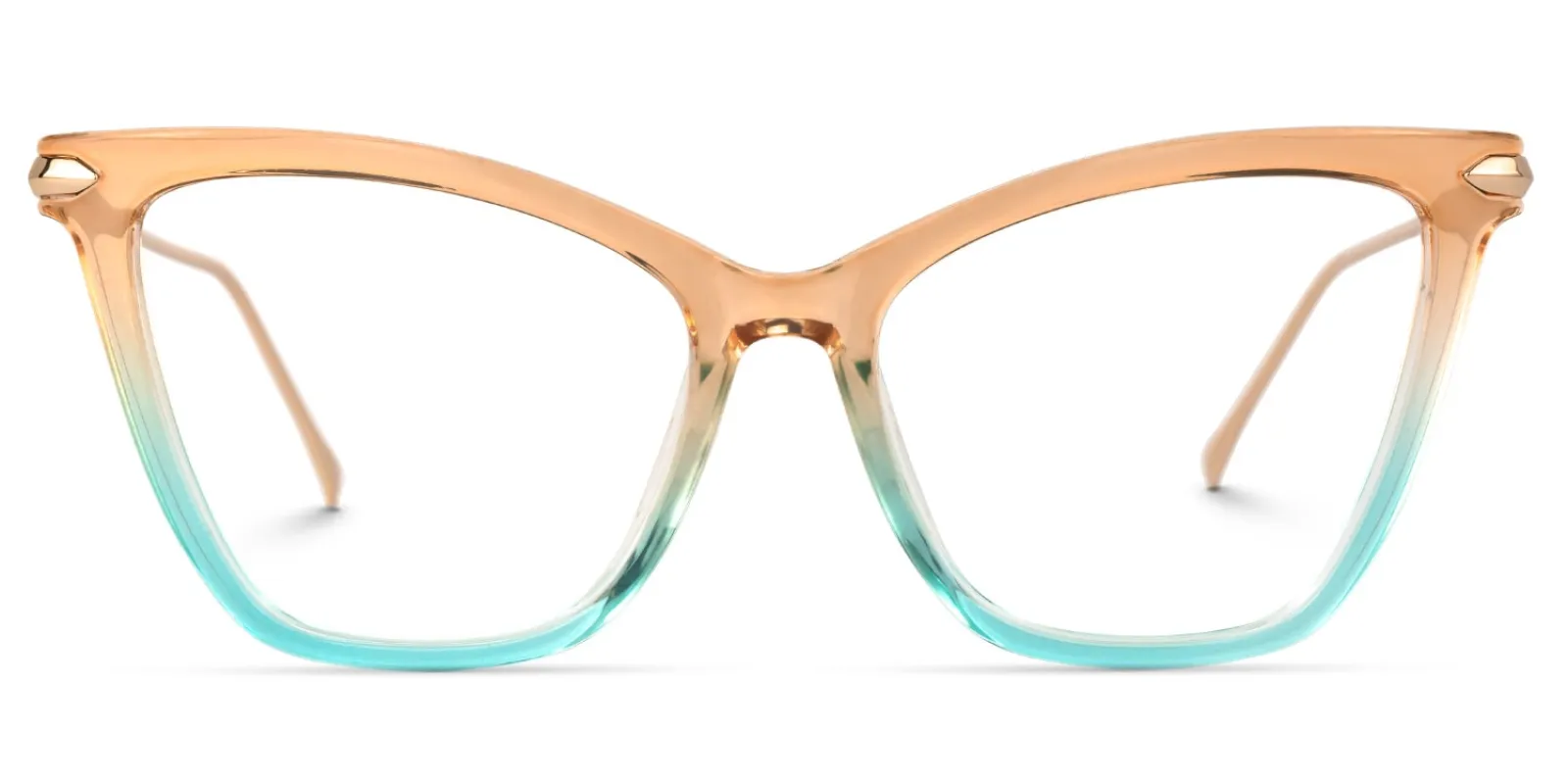 Hilary - Butterfly Orange/Blue Eyeglasses sold by Vooglam