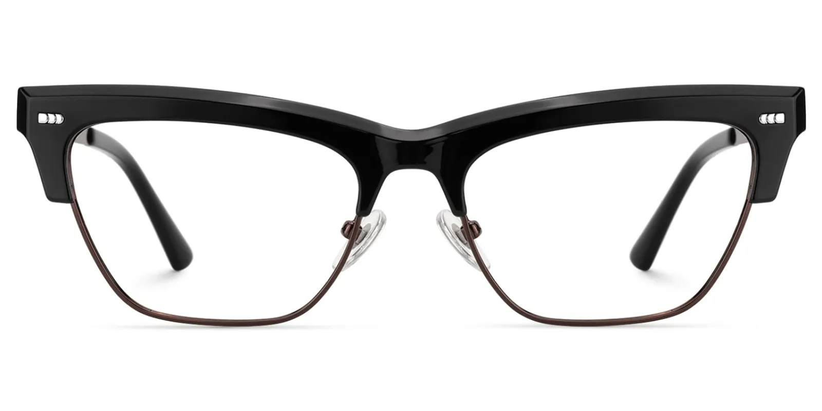 Gabriella - Cat Eye Black Eyeglasses made by Vooglam