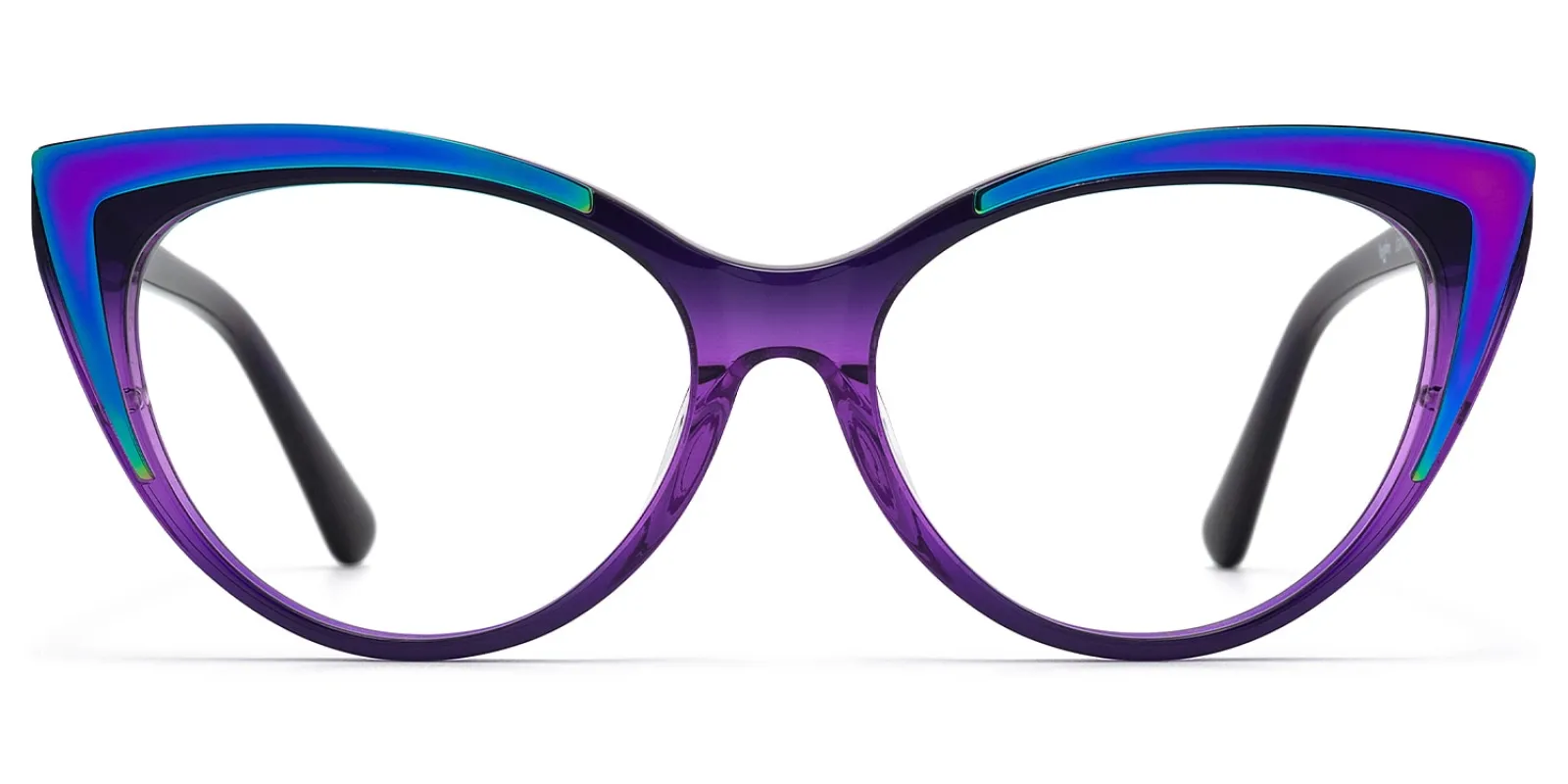 Langley - Cat Eye Purple Eyeglasses made by Vooglam