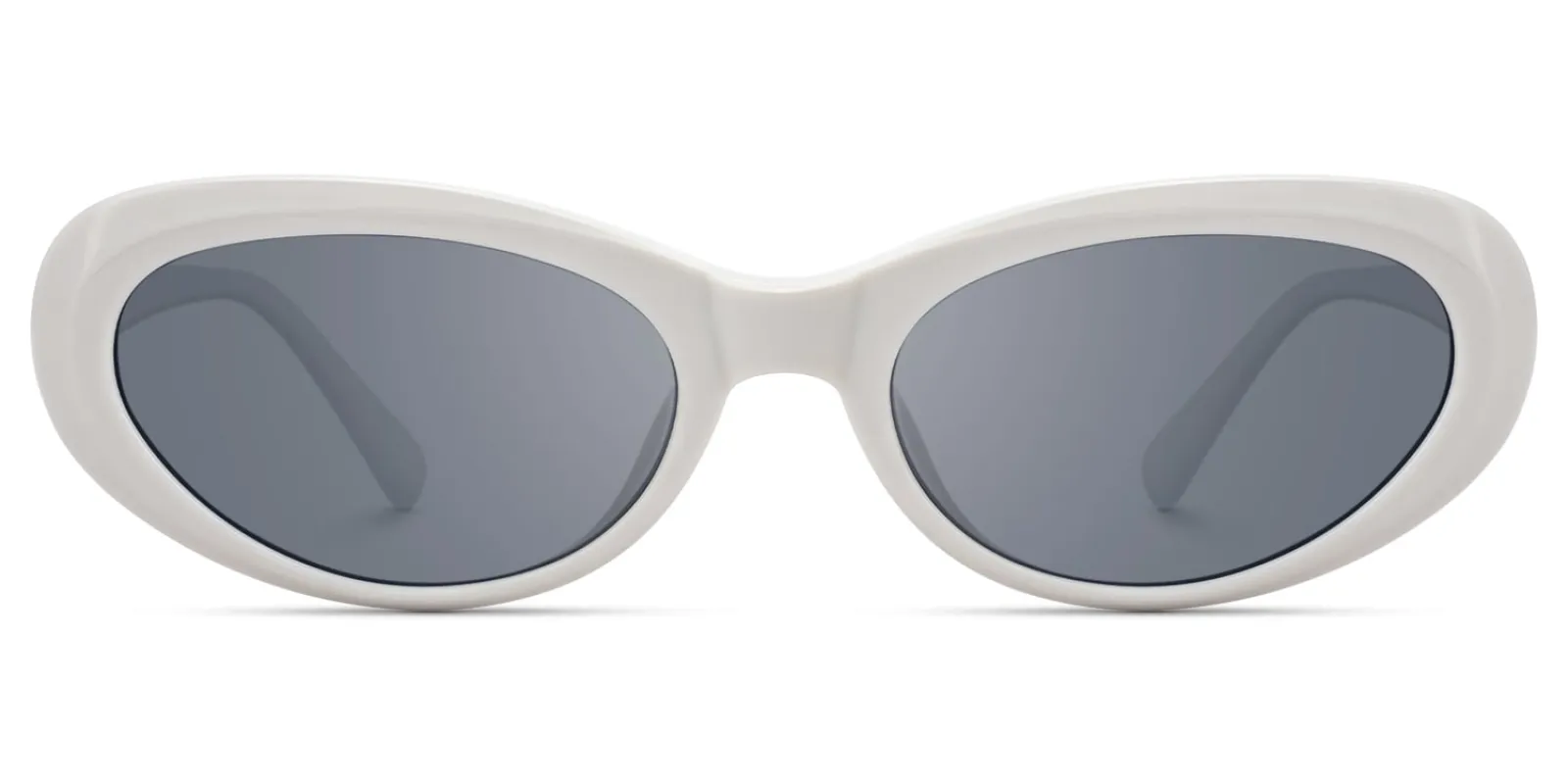 Phantom - Oval White Sunglasses sold by Vooglam