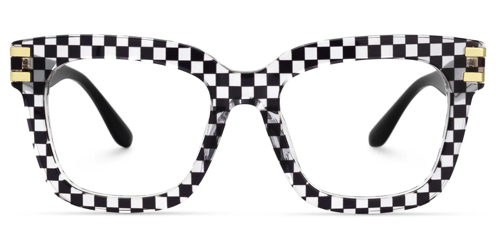 Anjelica - Square Pattern Eyeglasses sold by Vooglam