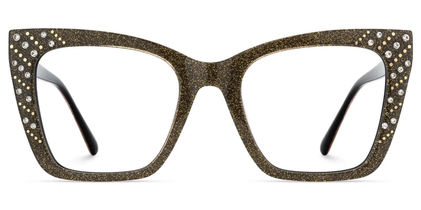 Glitz - Cat Eye Brown Eyeglasses sold by Vooglam
