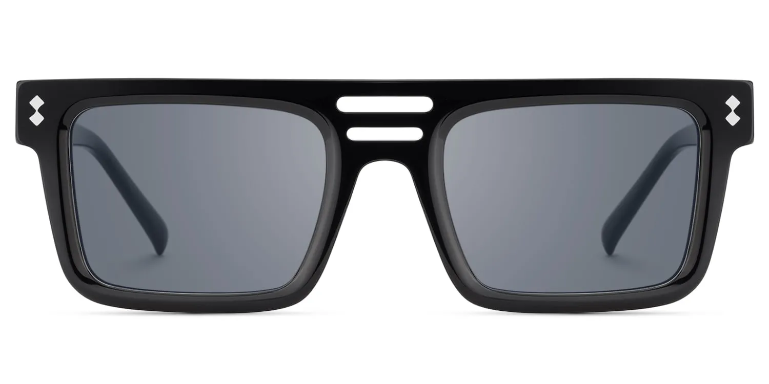 Ryan - Aviator Black Sunglasses sold by Vooglam