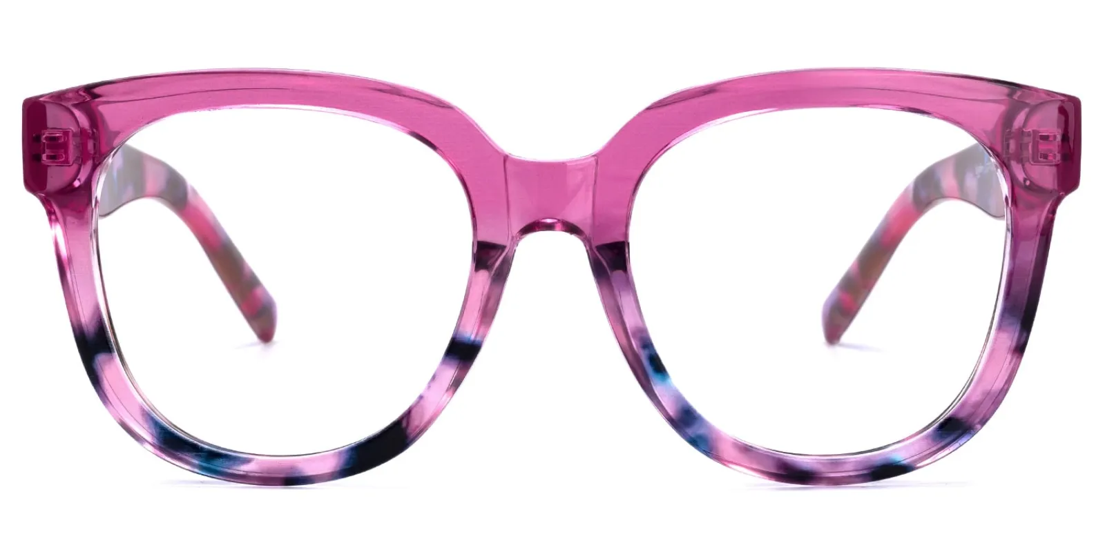 Vernetta - Square Pink/Floral Eyeglasses sold by Vooglam